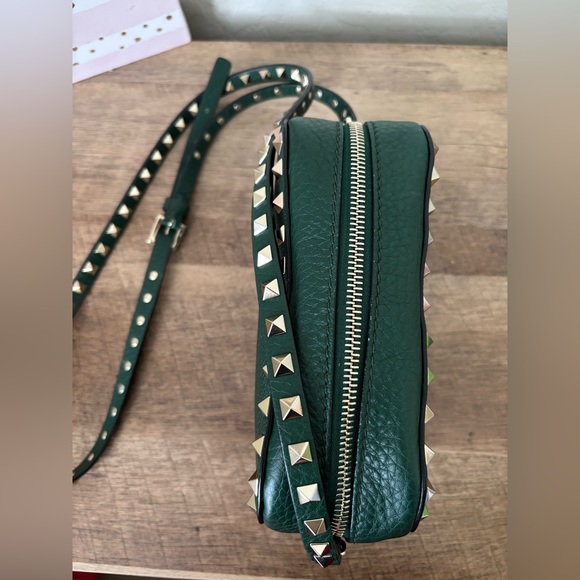 Valentino Garavani Rock Stud Green Studded Crossbody Bag - Picture 6 of 10